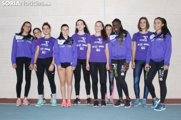 Parte de la plantilla de las Celtíberas en el CAEP. SN