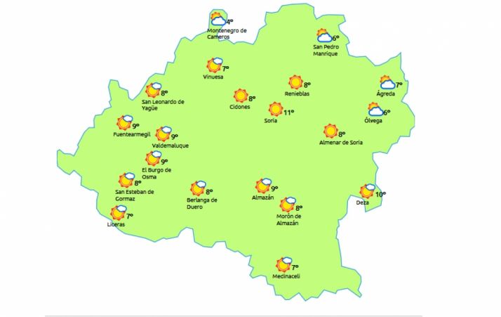 Previsión a las 14:00 horas. /eltiempo.es
