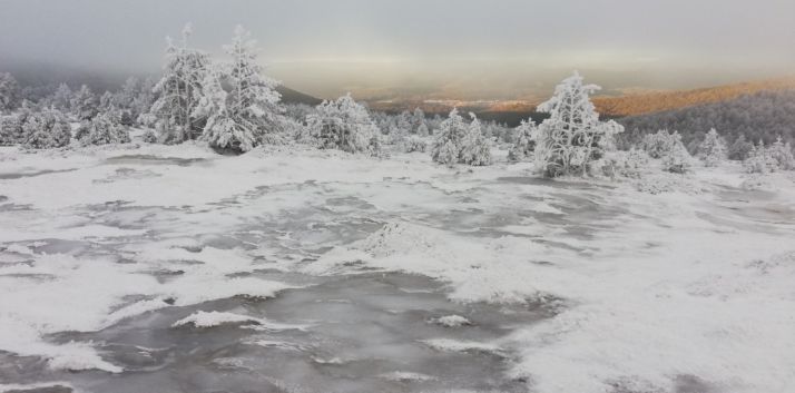 Impresionante cencellada en Urbión. /Agustín Sandoval