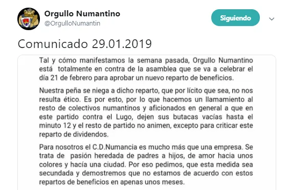Foto 2 - Las pe&ntilde;as del Numancia se levantan contra los dividendos