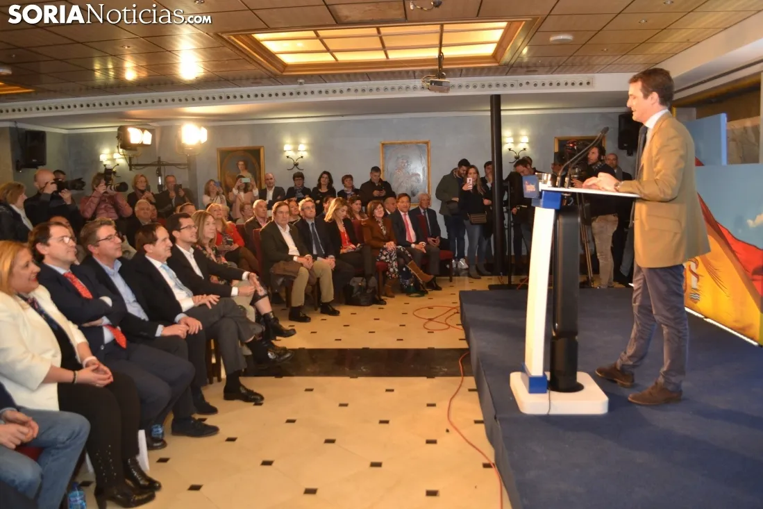 Una imagen de la visita de Casado a Soria. /SN