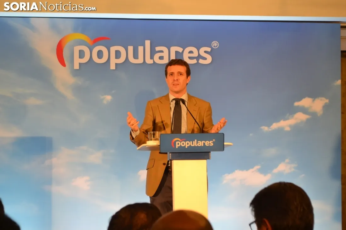 Una imagen de la visita de Casado a Soria. /SN