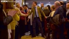 Pablo Casado, este miércoles en el acto con afiliados y simpatizantes en Soria. /SN