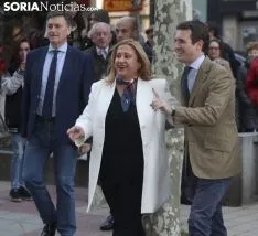 Una imagen de la visita de Casado a Soria. /SN