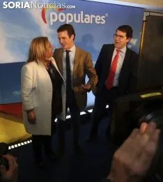 Una imagen de la visita de Casado a Soria. /SN