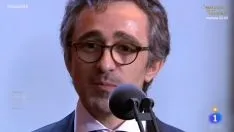 Del campo, en su intervención tras recibir el premio. /rtve