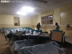 Obras en el Hogar de la Barriada. SN 