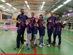 Los deportistas en Medina del Campo. /CKS