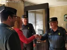 Barcones en su visita hoy a la comandancia. SN