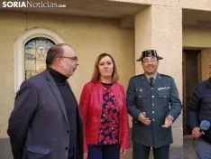 Barcones en su visita hoy a la comandancia. SN