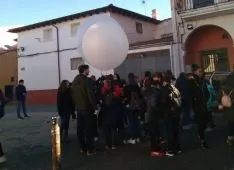 Imágenes del lanzamiento de los globos estratosféricos.