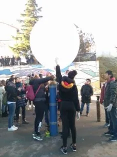 Imágenes del lanzamiento de los globos estratosféricos.