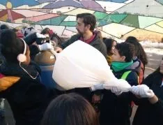 Imágenes del lanzamiento de los globos estratosféricos.
