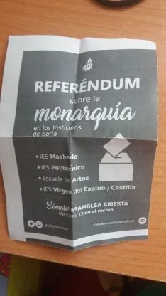 Octavillas repartidas hoy en los institutos sorianos