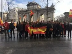 Sorianos, en la concentración de Madrid de este domingo.