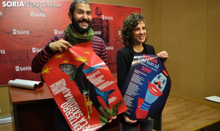 Inés Andrés y Nano López en la presentación del Carnaval. /SN 