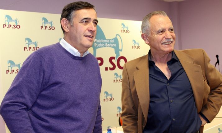 De Miguel (dcha.) y Antonio Pardo, de la P.P.SO. /SN