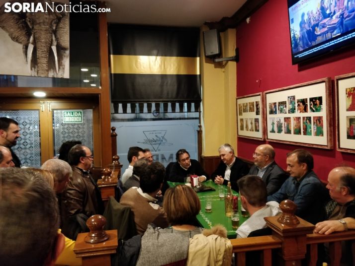 Una veintena de afiliados arropan a Igea en Soria