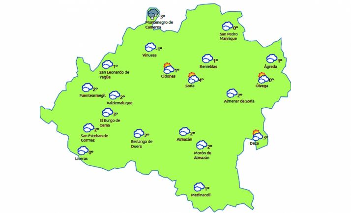 Previsión a las 14:00 horas. /eltiempo.es