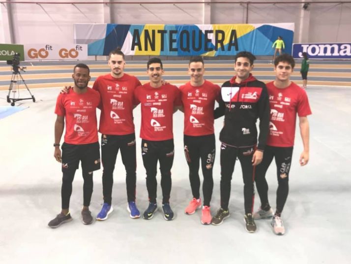 Los integrantes del CA Numantino en Antequera. CA Numantino 