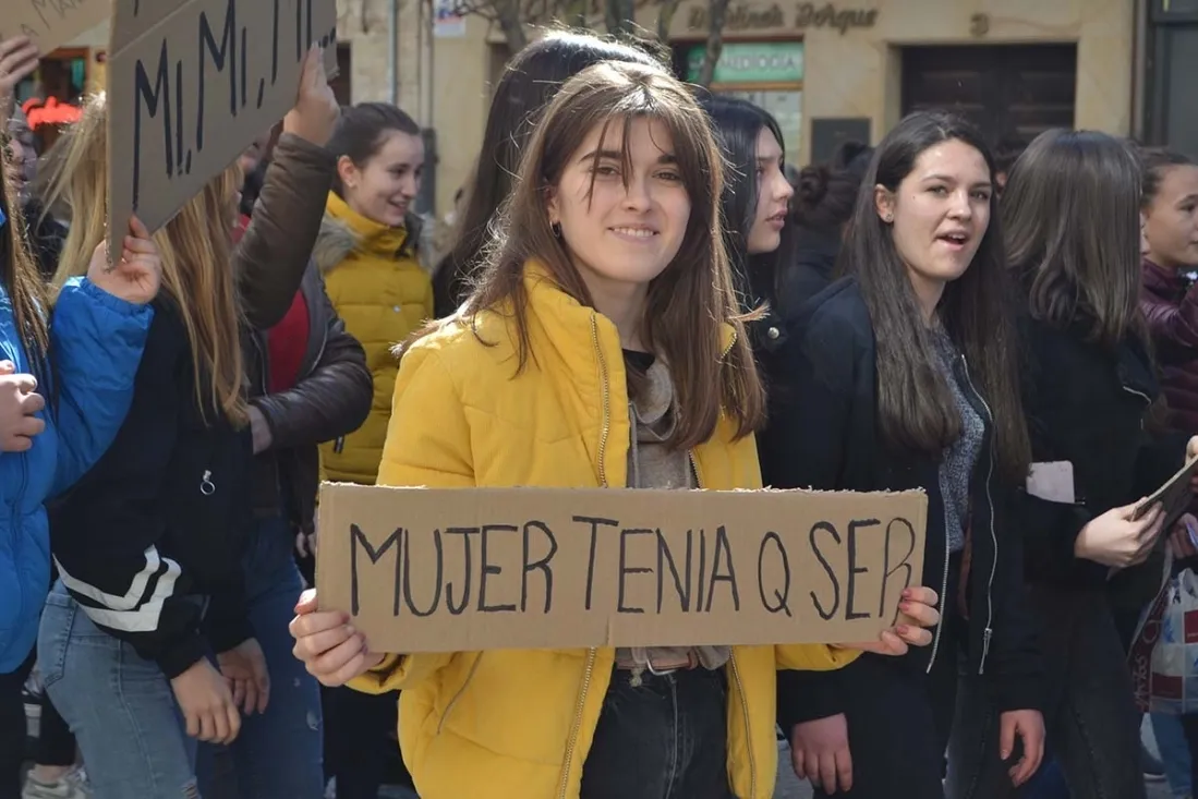 Foto 2 - El 16,18% de los alumnos sorianos secunda la huelga del 8M