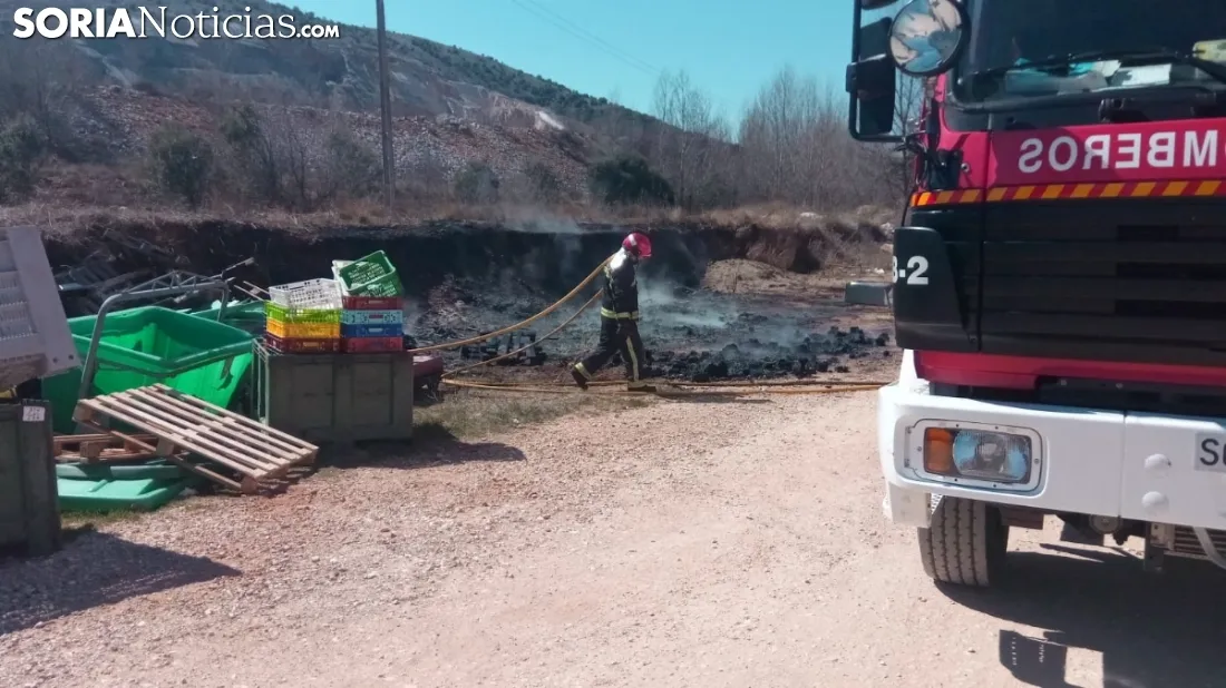 Imágenes tomadas en el lugar del incendio 