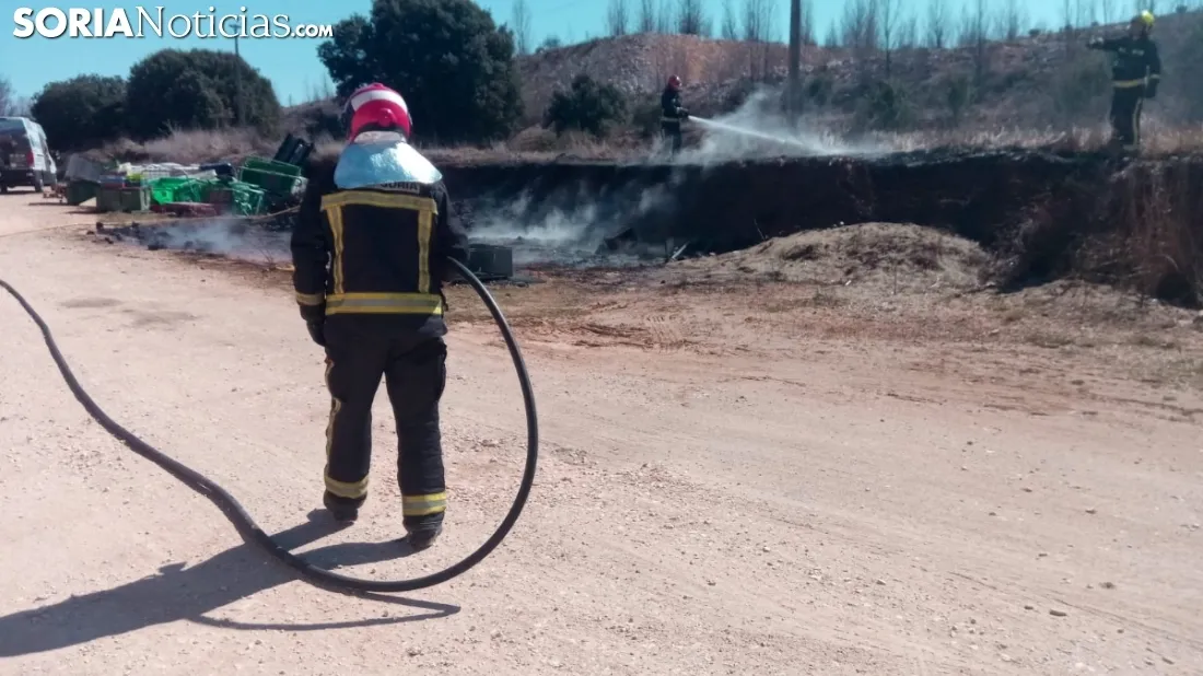 Imágenes tomadas en el lugar del incendio 