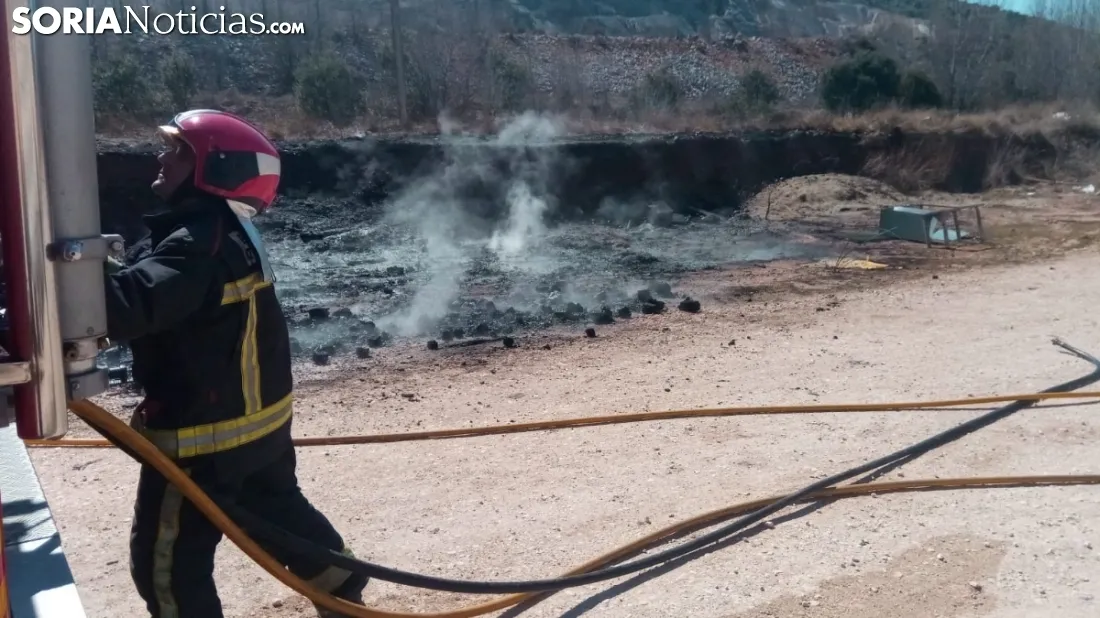 Imágenes tomadas en el lugar del incendio 
