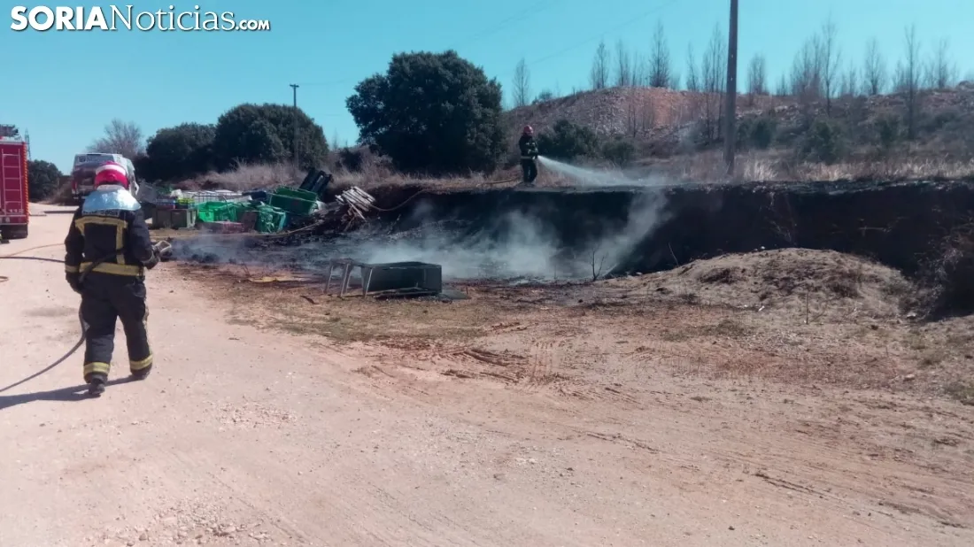 Imágenes tomadas en el lugar del incendio 