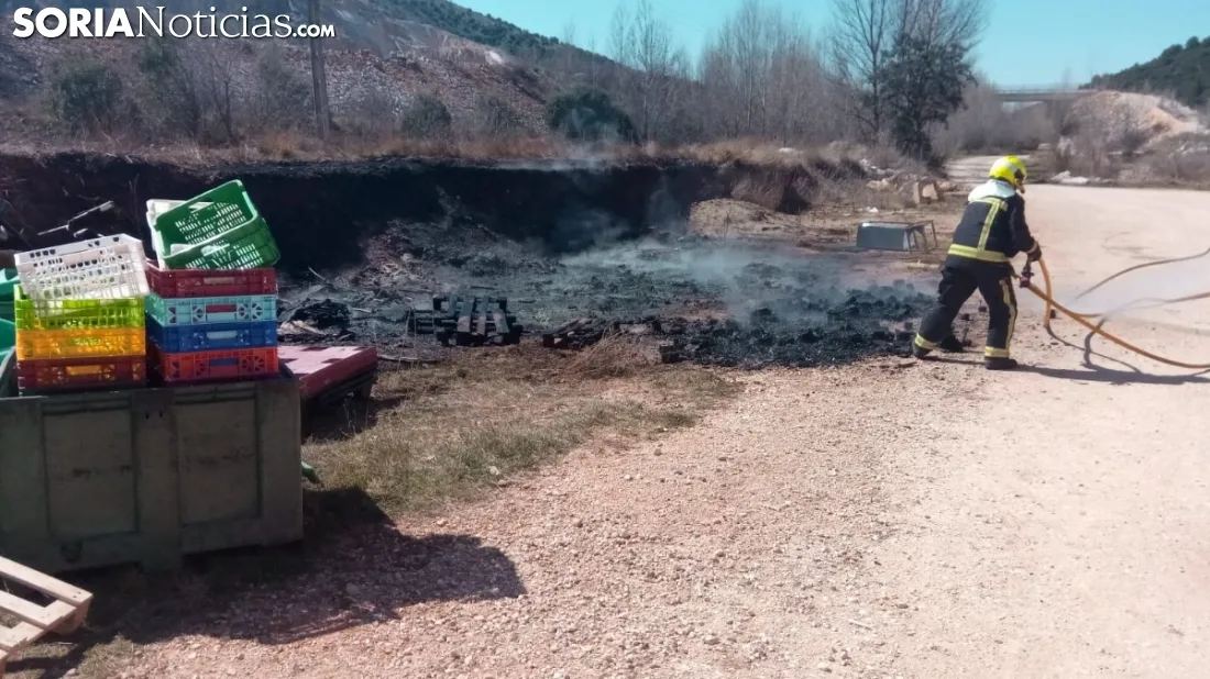 Imágenes tomadas en el lugar del incendio 