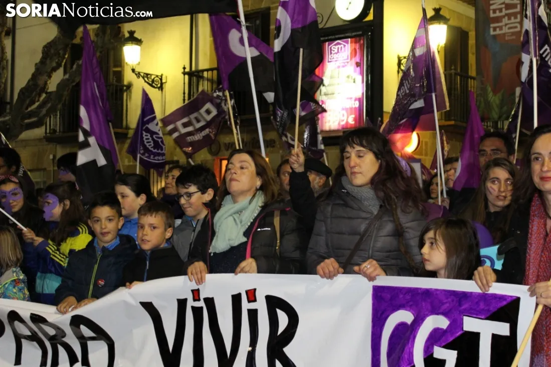 Manifestación del 8-M en la capital de Soria 2019. SN