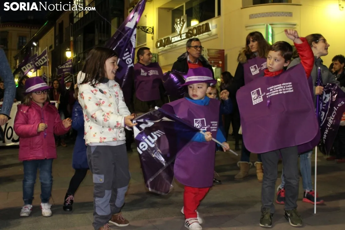 Manifestación del 8-M en la capital de Soria 2019. SN