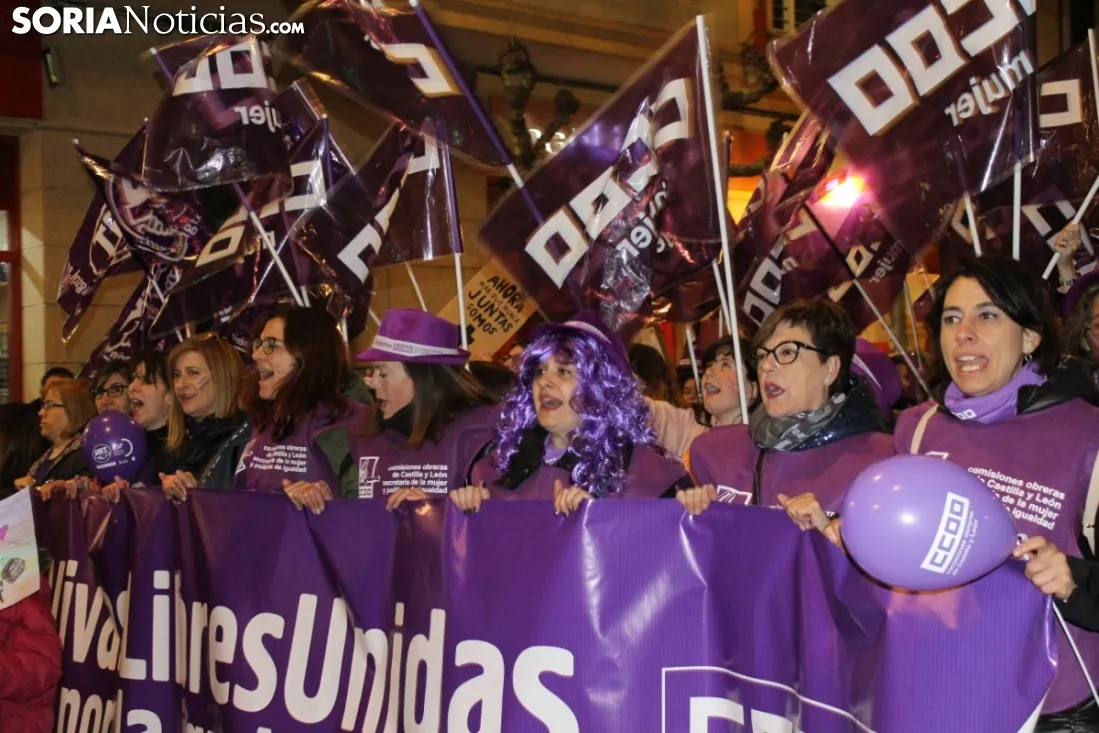 Manifestación del 8-M en la capital de Soria 2019. SN