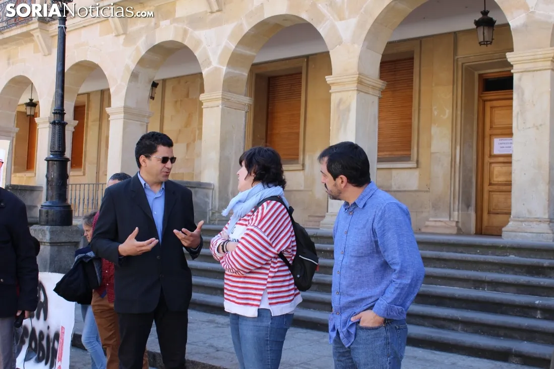 El Colectivo Musulmán se ha reivindicado en la plaza Mayor de Soria. SN