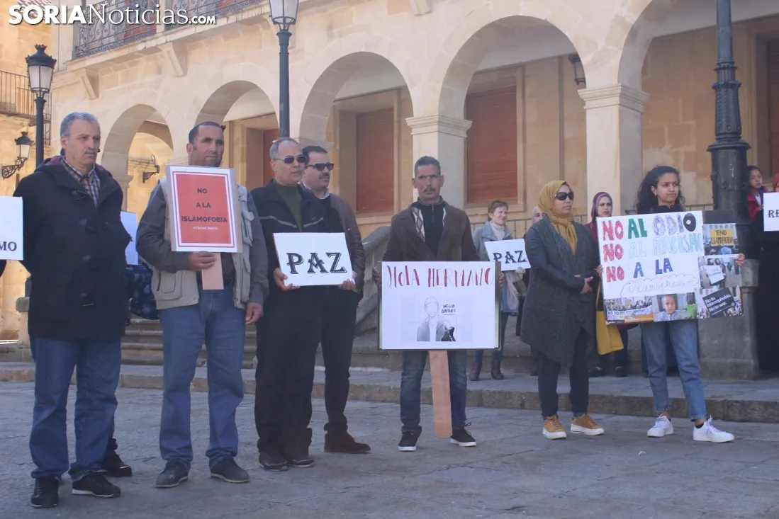 El Colectivo Musulmán se ha reivindicado en la plaza Mayor de Soria. SN