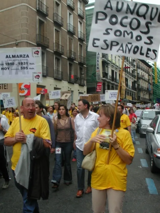 Soria Ya y Teruel Existe se manifestaron en Madrid en 2003. 