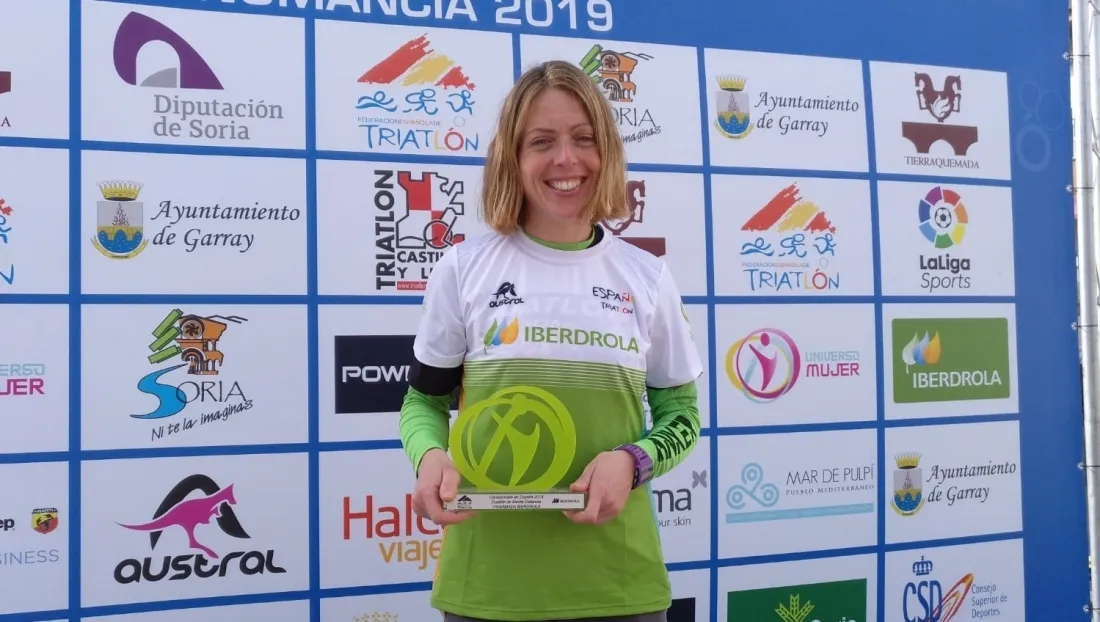 Foto 2 - Helene Alberdi y Gustavo Rodr&iacute;guez, campeones de Espa&ntilde;a de Duatl&oacute;n MD en Garray