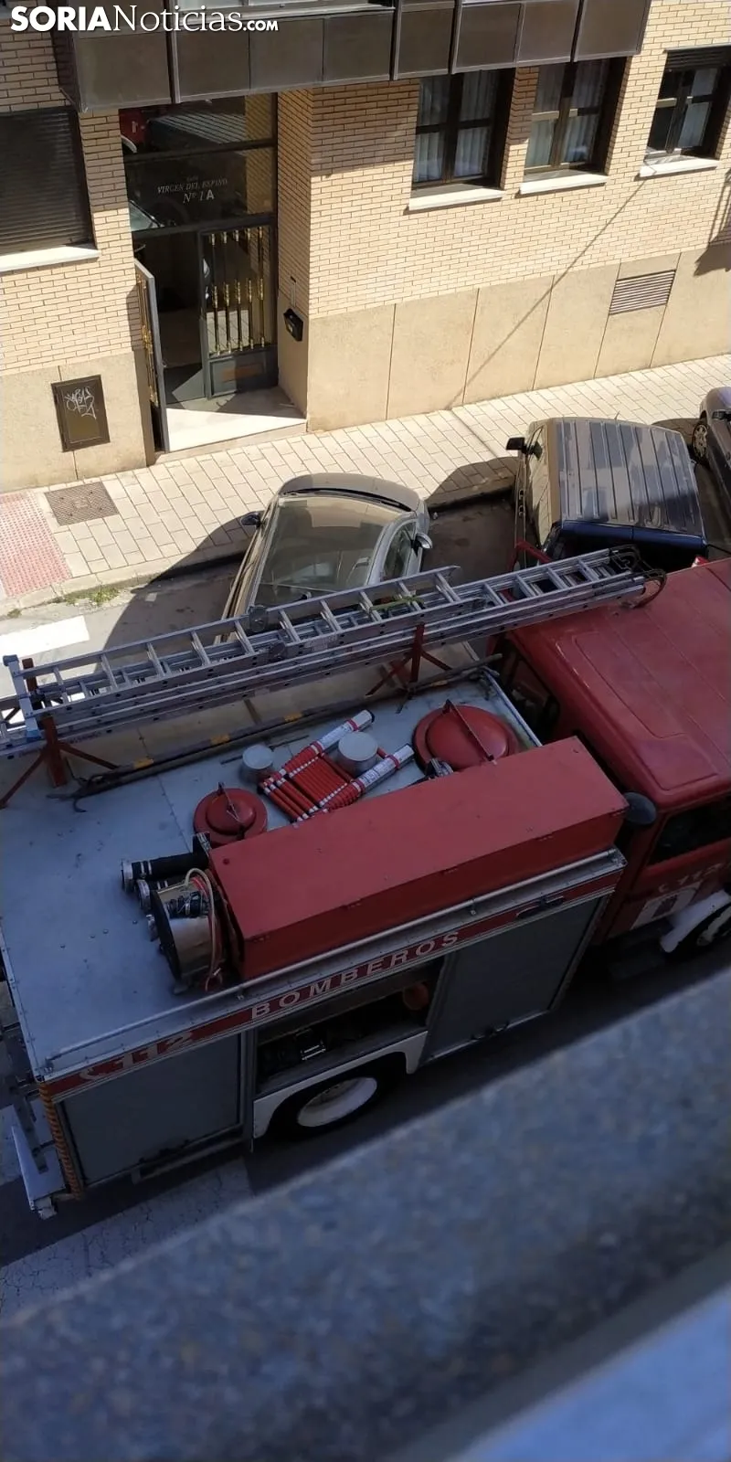 Los bomberos han intervenido en la calle Virgen del Espino.