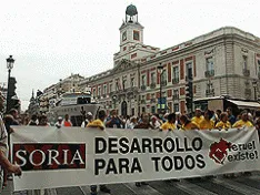 Soria Ya y Teruel Existe se manifestaron en Madrid en 2003. 