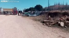 Imágenes tomadas en el lugar del incendio 
