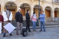 El Colectivo Musulmán se ha reivindicado en la plaza Mayor de Soria. SN