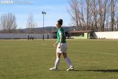Milena Cruz, antes de abandonar el partido. /SN