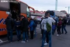 Foto 36 - Fotos: Los autobuses sorianos y el tren ya van camino a Madrid 