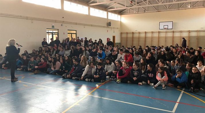 Alumnos del Santa Catalina en un acto conjunto. 