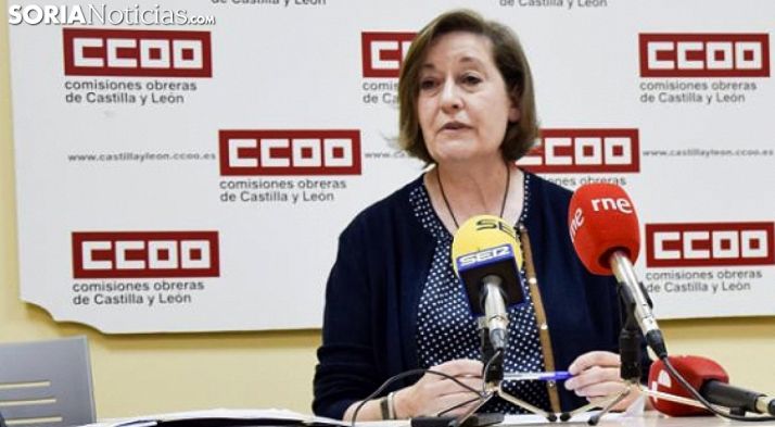 María Jesús Sotillos, responsable del área sanitaria de CCOO en Soria. /SN