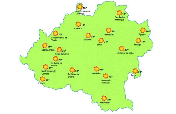 Previsión a las 15:00 horas. /eltiempo.es