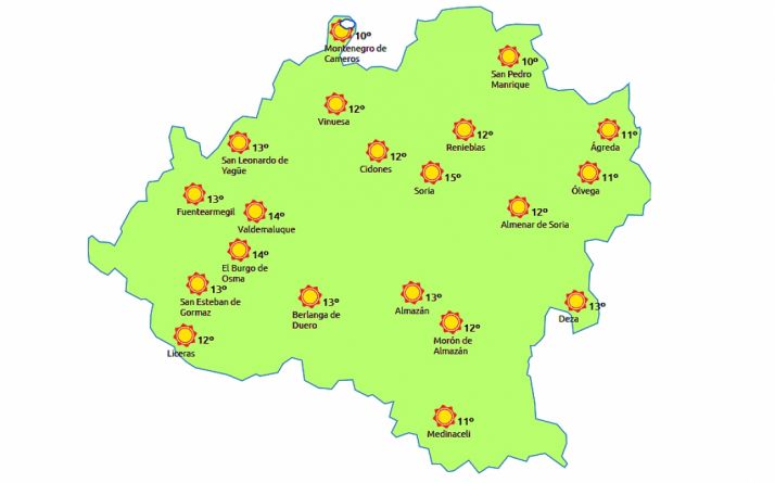 Previsión a las 15:00 horas. /eltiempo.es