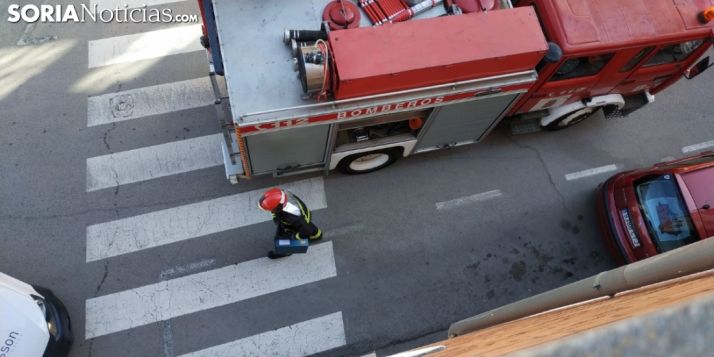 Los bomberos han intervenido en la calle Virgen del Espino.
