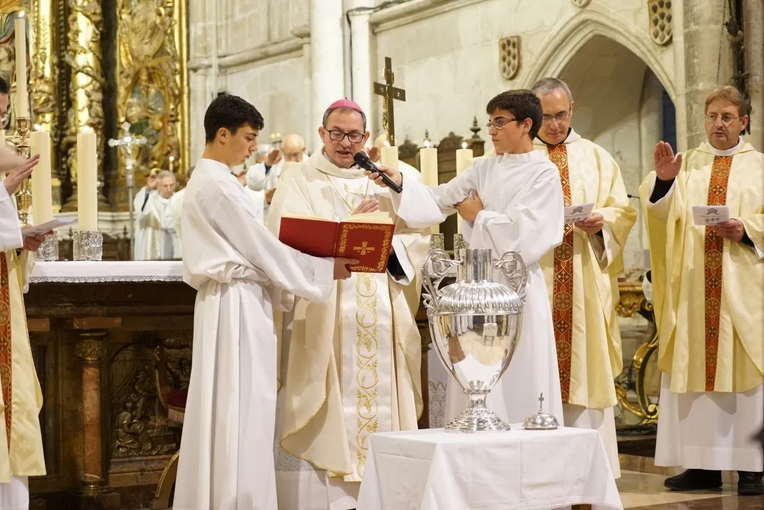 Una imagen de la celebración eucarística este miércoles. /DOS