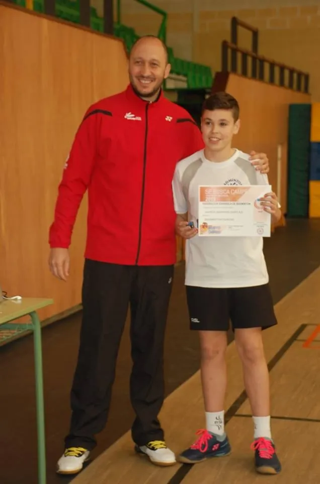 Javier Barrios, jugador del Club Bádminton Soria. 